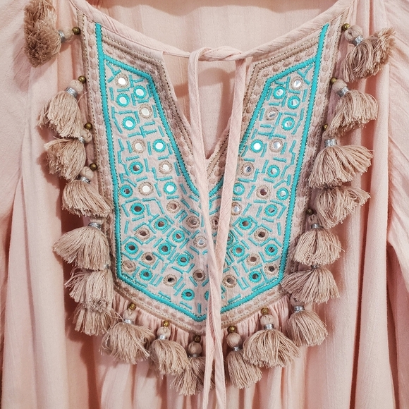 Lilly Pulitzer Shandy Top Tassels Pompom Embroidered XS Cotton Blend - Picture 14 of 14